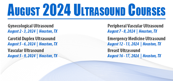Ultrasound Courses for August 2024