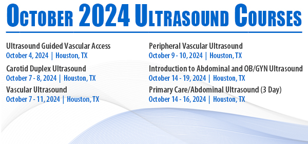 Ultrasound Courses for October 2024